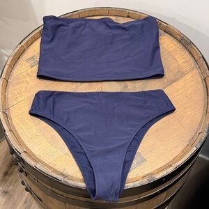 Elegant Navy Blue Bikini Set